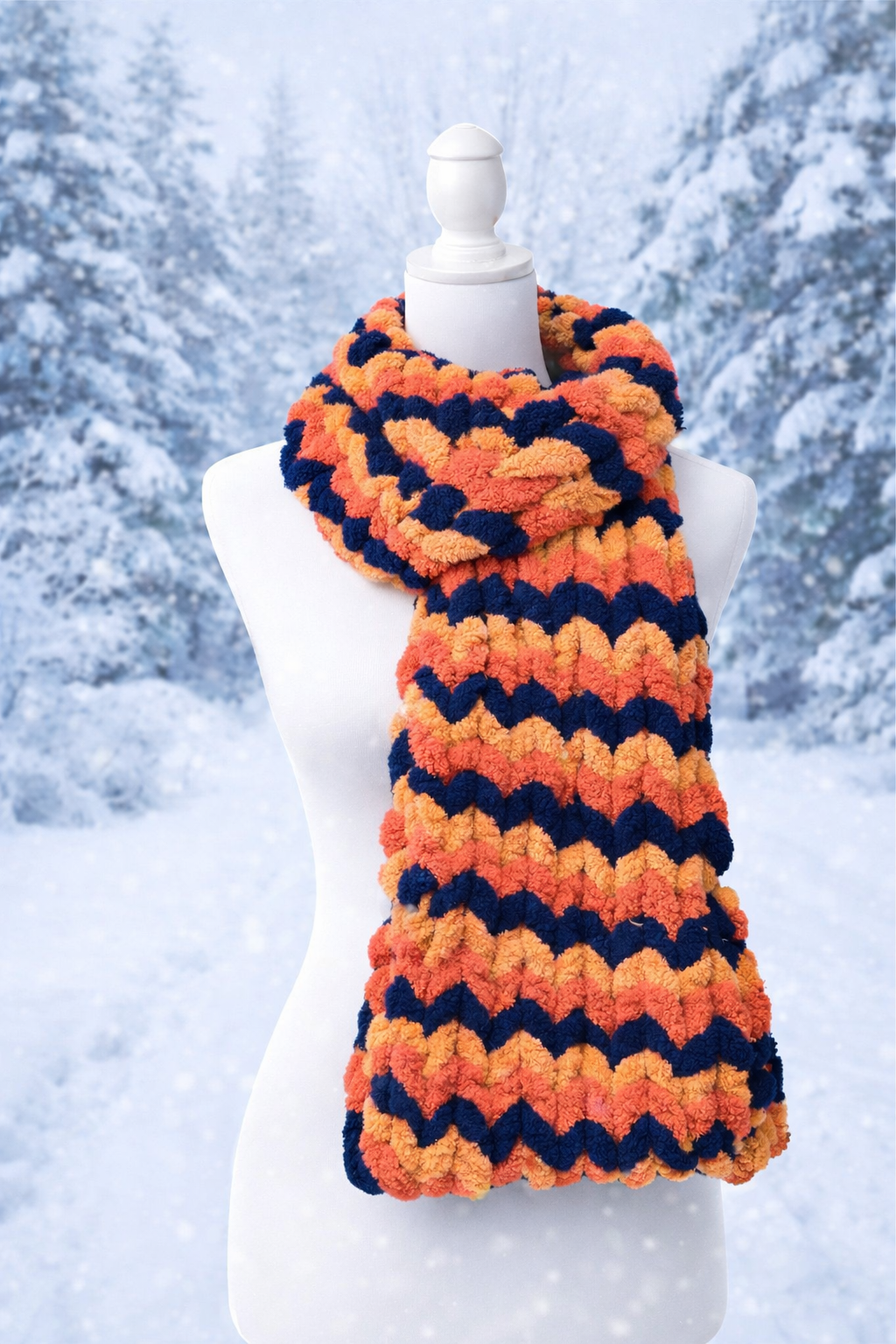 Chunky Yarn Infinity Scarf